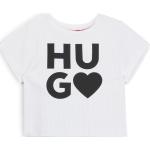 Weiße HUGO BOSS Kinder T-Shirts aus Baumwollmischung für Mädchen 