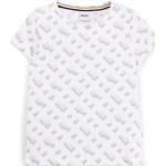 Weiße Langärmelige HUGO BOSS BOSS Longsleeves für Kinder & Kinderlangarmshirts aus Baumwollmischung für Mädchen 