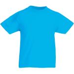 Blaue Fruit of the Loom Valueweight Kinder T-Shirts aus Baumwolle Größe 116 