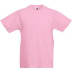 Pinke Fruit of the Loom Valueweight Kinder T-Shirts aus Baumwolle Größe 92 