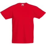 Rote Fruit of the Loom Valueweight Kinder T-Shirts aus Baumwolle Größe 140 