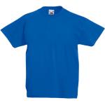 Royalblaue Fruit of the Loom Valueweight Kinder T-Shirts aus Baumwolle Größe 98 