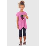 Reduzierte Pinke Kidsworld Rundhals-Ausschnitt Pailletten Shirts für Kinder aus Baumwolle für Mädchen Größe 128 