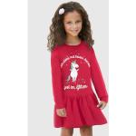 Reduzierte Rote Kidsworld Gemusterte Kinderkleider mit Einhornmotiv aus Jersey für Mädchen Größe 146 