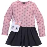 Reduzierte Rosa Gepunktete Kidsworld Gemusterte Kinderkleider mit Glitzer aus Jersey für Mädchen Größe 146 