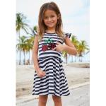 Reduzierte Marineblaue Gestreifte Kidsworld Gemusterte Kinderkleider aus Jersey für Mädchen Größe 146 