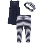 Blaue Maritime Kidsworld Kinderkleider mit Leggings aus Viskose für Mädchen Größe 146 3-teilig 
