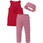 Rote Gestreifte Maritime Kidsworld Kinderkleider mit Leggings aus Viskose für Mädchen Größe 146 3-teilig 