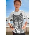 Langärmelige Kidsworld Print-Shirts mit Tiermotiv aus Jersey für Herren für den für den Herbst 