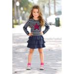 Reduzierte Pinke Gestreifte Kidsworld Jerseykleider für Kinder aus Jersey für Mädchen für den für den Sommer 