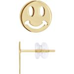 Reduzierte Goldene Emoji Smiley Kinderohrringe & Kinderohrschmuck aus Gold mit Zertifikat 