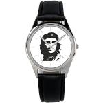 KIESENBERG Armbanduhr Che Guevara Anhänger Revolutionär Geschenk Artikel Idee Fan Damen Herren Unisex Analog Quartz Lederarmband Uhr 36mm Durchmesser B-20065