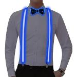 Blaue Clip-Hosenträger für Herren Einheitsgröße zum Oktoberfest 