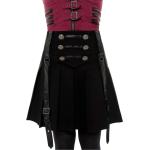 Schwarze Gothic Kill Star Goth Mini Faltenröcke für Damen Größe XS 