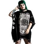 Schwarze Gothic Kill Star Goth Tunika-Blusen für Damen 