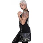 Schwarze Lack-Optik Gothic Kill Star Damenhandtaschen aus Lackleder 