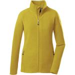Gelbe Killtec Stehkragen Fleecejacken mit Reißverschluss aus Fleece für Damen Größe L für den für den Herbst 