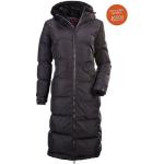 Schwarze Gesteppte Killtec Maxi Damensteppmäntel & Damenpuffercoats mit Reißverschluss aus Polyester 