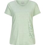Pistaziengrüne Blumenmuster Killtec V-Ausschnitt T-Shirts aus Polyester für Damen Größe M 