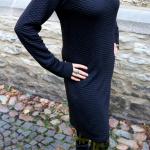 Schwarze Langärmelige Sweatkleider für Damen Größe M für den für den Winter 