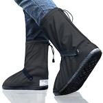 Reduzierte Schwarze Schuhüberzieher & Regenüberschuhe mit Reißverschluss aus PVC winddicht für Herren Größe 42 