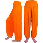 Orange Unifarbene Casual BVB Bio Freizeithosen mit Glitzer mit Knopf aus Samt für Damen Größe 3 XL Große Größen für Partys für den für den Sommer 