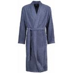 Blaue Elegante CAWÖ Mini Bademäntel kurz ohne Verschluss aus Baumwolle für Herren Größe XL 