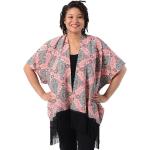 Reduzierte Rosa Print-Shirts mit Quasten aus Viskose für Damen Einheitsgröße 