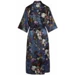 Blaue Elegante ESSENZA HOME Kimono-Morgenmäntel aus Satin für Damen für den für den Sommer 