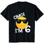Schwarze Emoji Kinder T-Shirts Größe 80 