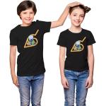 Schwarze Kurzärmelige Naruto Kinder T-Shirts aus Polyester für Jungen 