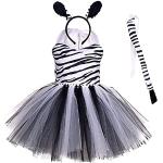 Animal-Print Zebra-Kostüme aus Mesh für Kinder 