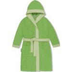 Grüne Normani Bio Kinderbademäntel mit Knopf aus Baumwolle Größe 158 