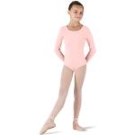 Kinder Ballettanzug, ROSA, mit langem Arm und rund