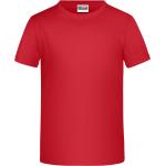 Rote James & Nicholson Kinder T-Shirts aus Baumwolle für Jungen 