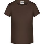 Braune James & Nicholson Kinder T-Shirts aus Baumwolle für Mädchen 