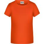 Orange James & Nicholson Kinder T-Shirts aus Baumwolle für Mädchen 