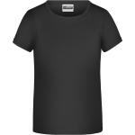 Schwarze James & Nicholson Kinder T-Shirts aus Baumwolle für Mädchen 