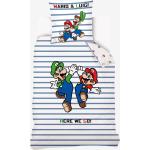 Weiße Motiv Super Mario Motiv Bettwäsche aus Baumwolle maschinenwaschbar 140x200 