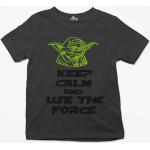 Unifarbene Star Wars Yoda Bio Keep Calm T-Shirts aus Jersey für Herren 