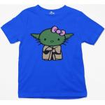 Blaue Unifarbene Casual Star Wars Yoda Baby Yoda / The Child Bio Kinder T-Shirts aus Jersey Größe 146 