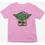 Rosa Unifarbene Casual Star Wars Yoda Baby Yoda / The Child Bio Kinder T-Shirts aus Jersey 