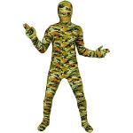Grüne Camouflage Morphsuits für Kinder Größe 134 