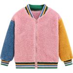 Khakifarbene Gestreifte College Jacken für Kinder & Baseball Jacken für Kinder aus Wolle Handwäsche für Mädchen für den für den Herbst 
