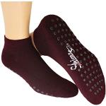 ABS Antirutsch Sport Socken für Damen & Herren - Strümpfe aus KBA Bio Baumwolle, Farben alle:bordeaux, Größe:39/42