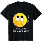 Schwarze Motiv Emoji Smiley Kinder T-Shirts Größe 80 