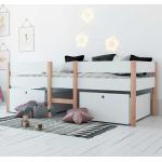 Weiße Betten mit Bettkasten lackiert aus Massivholz 90x200 Breite 50-100cm, Höhe 50-100cm, Tiefe 200-250cm 