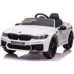 Weiße BMW Merchandise M5 Elektroautos für Kinder für 3 - 5 Jahre 