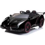 Schwarze Lamborghini Veneno Elektroautos für Kinder aus Kunstleder für 3 - 5 Jahre 