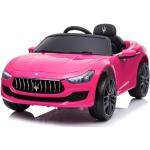 Pinke Maserati Ghibli Elektroautos für Kinder aus Kunstleder für 3 - 5 Jahre 